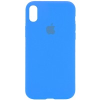 Чехол Silicone Case Full Protective (AA) для Apple iPhone X (5.8"") / XS (5.8"") (Голубой / Blue)