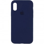 Чохол для iPhone XR Silicone Case Full Protective (AA) (Синій / Deep navy)