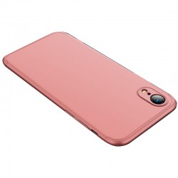Пластиковая накладка для iPhone XR GKK LikGus 360 градусов (opp) (Розовый / Rose gold)
