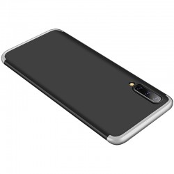 Пластиковая накладка для Samsung Galaxy A50 (A505F) / A50s / A30s GKK LikGus 360 градусов (opp) (Черный / Серебряный)