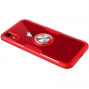 TPU+PC чохол для iPhone XR Deen CrystalRing for Magnet (opp) (Безбарвний/Червоний)