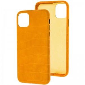 Шкіряний чохол для iPhone 11 Pro Croco Leather (Yellow)