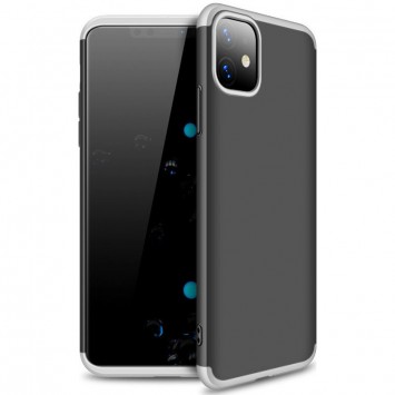 Пластикова накладка для iPhone 11 GKK LikGus 360 градусів (opp) (Чорний/Срібний)