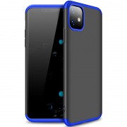 Пластикова накладка для iPhone 11 GKK LikGus 360 градусів (opp) (Чорний/Синій)