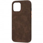 Шкіряний чохол Croco Leather для Apple iPhone 12 mini (5.4"") (Brown)