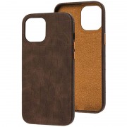 Шкіряний чохол для Apple iPhone 13 Croco Leather (Brown)