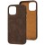 Шкіряний чохол для iPhone 13 Pro Croco Leather (Brown)