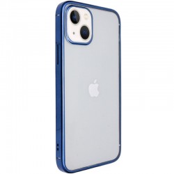 Прозорий силіконовий чохол глянсове окантування Full Camera для Apple iPhone 13 mini (5.4"") (Синій)