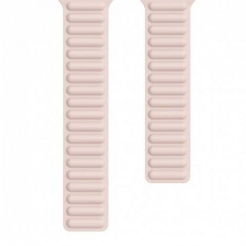 Кожаный ремешок для Apple watch 38/40/41 mm (Series SE/7/6/5/4/3/2/1) Leather Link (Розовый / Pink Sand)