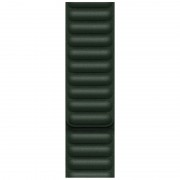 Кожаный ремешок для Apple watch 42/44/45/49 mm (Series SE/7/6/5/4/3/2/1) Leather Link (Зеленый / Sequoia Green)