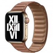 Кожаный ремешок для Apple watch 42/44/45/49 mm (Series SE/7/6/5/4/3/2/1) Leather Link (Коричневый / Saddle Brown)