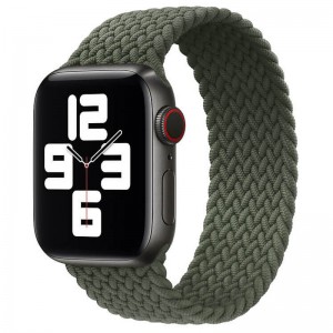 Ремінець для Apple watch 38/40/41 mm (Series SE/7/6/5/4/3/2/1) 135mm Braided Solo Loop (AAA) (Зелений)