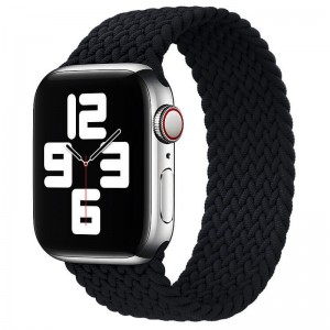 Ремінець для Apple watch 38/40/41 mm (Series SE/7/6/5/4/3/2/1) 135mm Braided Solo Loop (AAA) (Чорний)