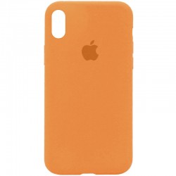 Чехол для iPhone X / XS Silicone Case Full Protective (AA) (Оранжевый / New Orange)