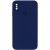 Чохол для iPhone XS Silicone Case Square Full Camera Protective (AA) (Темно-синій / Midnight blue)