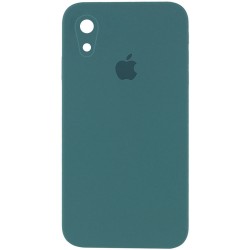 Чохол Silicone Case Square Full Camera Protective (AA) для Apple iPhone XR (6.1"") (Зелений / Pine green)