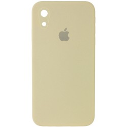 Чехол Silicone Case Square Full Camera Protective (AA) для Apple iPhone XR (6.1"") (Желтый / Mellow Yellow)