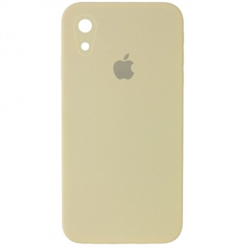 Чохол Silicone Case Square Full Camera Protective (AA) Apple iPhone XR (6.1"") (Жовтий / Mellow Yellow)