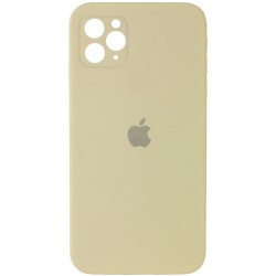 Чехол для iPhone 11 Pro Silicone Case Square Full Camera Protective (AA) (Желтый / Mellow Yellow)