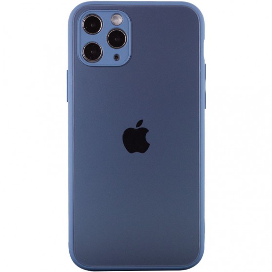 TPU+Glass чохол для iPhone 11 Pro Matte Candy Full camera (Синій)