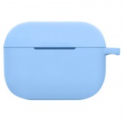 Силіконовий футляр New з карабіном для навушників Airpods Pro (Блакитний / Lilac Blue)