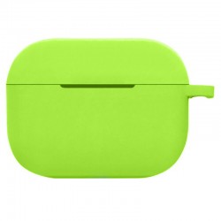Силіконовий футляр New з карабіном для навушників Airpods Pro (Салатовий / Neon green)