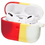 Силіконовий футляр Colorfull для навушників AirPods Pro (Червоний/Білий)