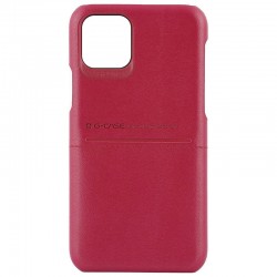 Кожаная накладка для iPhone 13 G-Case Cardcool Series (Красный)