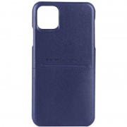 Шкіряна накладка для iPhone 13 mini G-Case Cardcool Series (Синій)
