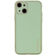 Шкіряний чохол для iPhone 13 Xshield (Зелений / Pistachio)
