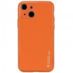 Кожаный чехол для iPhone 13 Xshield (Оранжевый / Apricot)