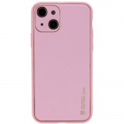 Шкіряний чохол для iPhone 13 Xshield (Рожевий / Pink)