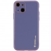 Шкіряний чохол для iPhone 13 Xshield (Сірий / Lavender Gray)