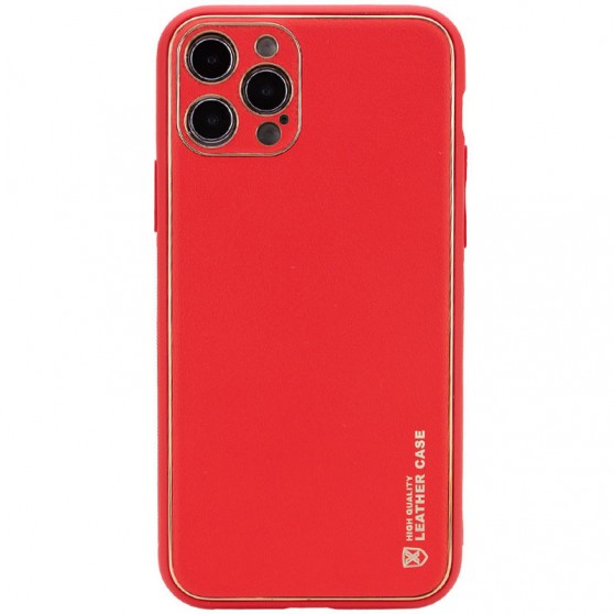 Шкіряний чохол для iPhone 13 Pro Max Xshield (Червоний / Red)