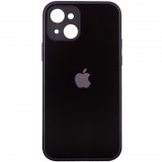 TPU+Glass чохол для iPhone 13 Matte Candy Full camera (Чорний)