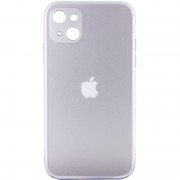 TPU+Glass чохол для iPhone 13 mini Matte Candy Full camera (Білий)