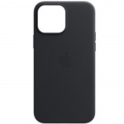 Кожаный чехол для iPhone 13 Leather Case (AAA) (Черный / Midnight)