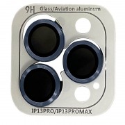 Захисне скло для Apple iPhone 13 Pro / 13 Pro Max Metal Classic на камеру (в упак.) (Блакитний / Sierra Blue)