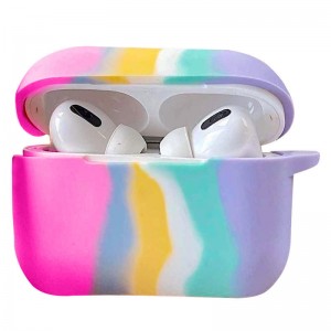 Силіконовий футляр Colorfull для навушників AirPods 3 (Темно-рожевий/Блакитний)