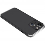 Пластикова накладка для iPhone 13 GKK LikGus 360 градусів (opp) (Чорний/Срібний)