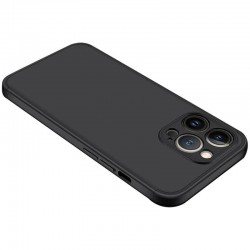 Пластиковая накладка для iPhone 13 Pro GKK LikGus 360 градусов (opp) (Черный)