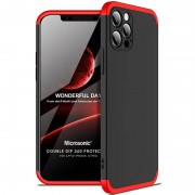Пластикова накладка для iPhone 13 Pro GKK LikGus 360 градусів (opp) (Чорний/Червоний)
