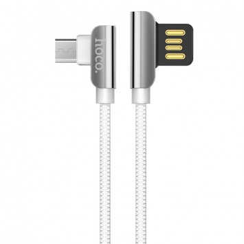 Дата кабелю Hoco U42 Exquisite Steel Micro USB Cable (1.2m) (Білий)