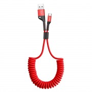 Кабель USB для телефона Baseus Fish Eye Spring Data Type-C Cable 2A (1m) (CATSR), Красный
