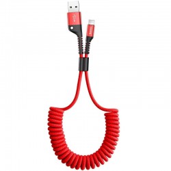 Дата кабель Baseus Fish Eye Spring Data Lightning Cable 2A (1m) (CALSR) (Красный)