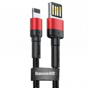 Дата кабель Baseus Cafule Lightning Cable Special Edition 2.4A (1m) (CALKLF) (Чорний/Червоний)