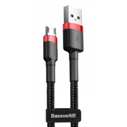 Дата кабель Baseus Cafule MicroUSB Cable 1.5A (2m) (CAMKLF) (Красный / Черный)