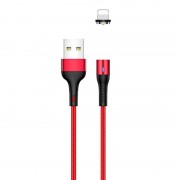 Дата кабель USAMS US-SJ336 U29 Magnetic USB to Lightning (2m) (Червоний)