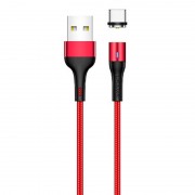 Магнитный кабель USAMS US-SJ337 U29 Magnetic USB to Type-C (2m) (Красный)