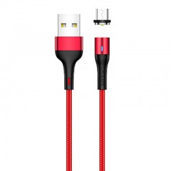 Магнитный Micro USB кабель USAMS US-SJ338 U29 Magnetic USB to MicroUSB (2m) (Красный)